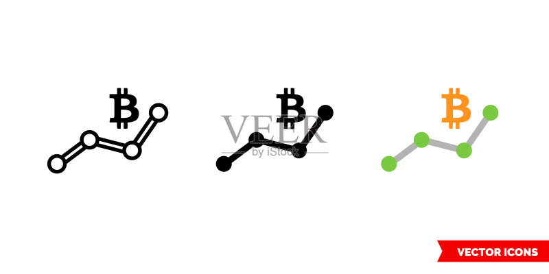 比特币 Coinmarketcap 图标(黑色,3种颜色)图标素材