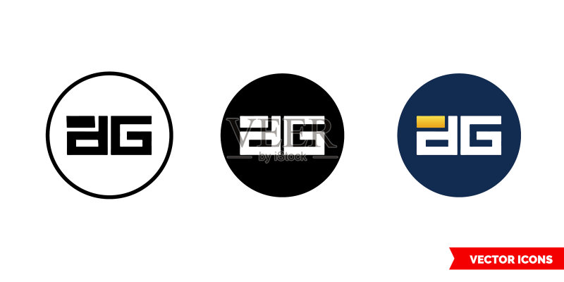 DigixDAO加密货币图标三种颜色图标素材