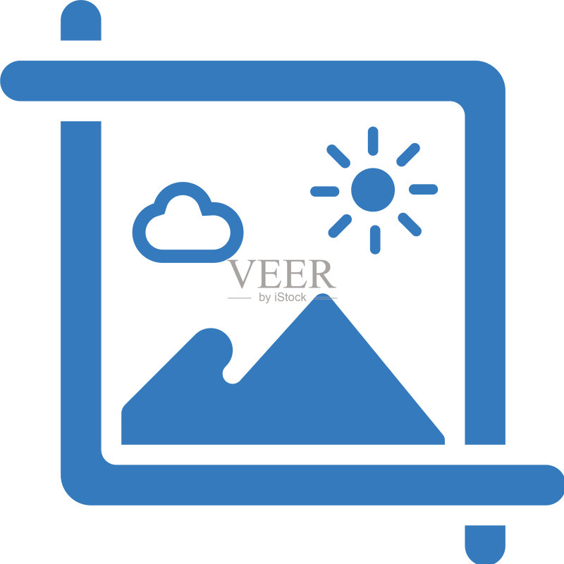 蓝色裁剪图像图标图标素材