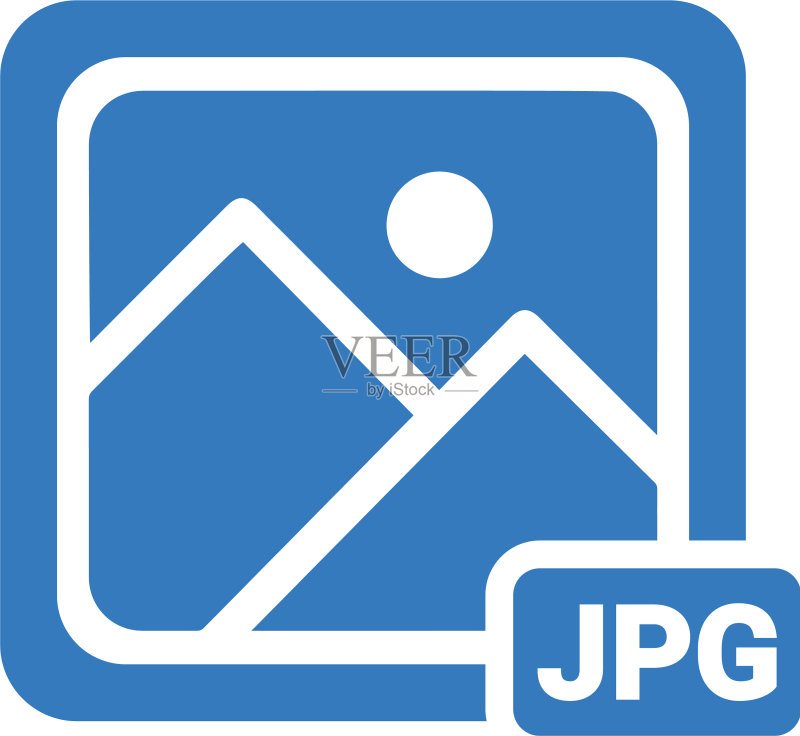 蓝色图标JPG照片图标素材