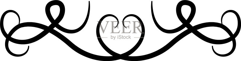 复古漩涡分割线图标轮廓样式图标素材