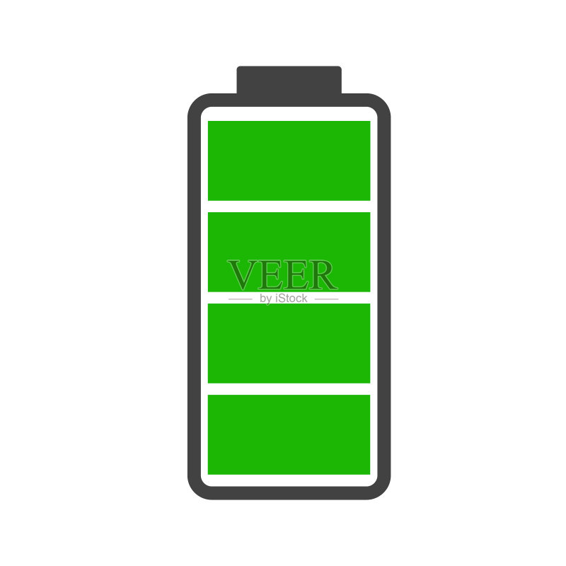 电池电量指示条图标(满电)图标素材