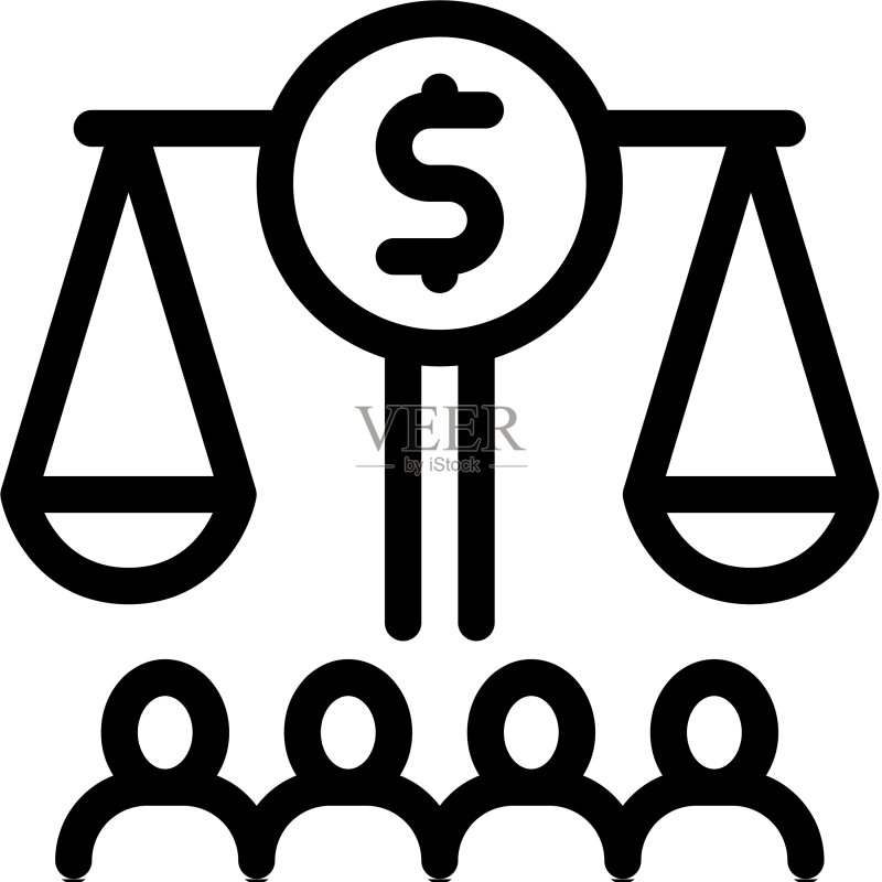 金钱与商人天平图标图标素材