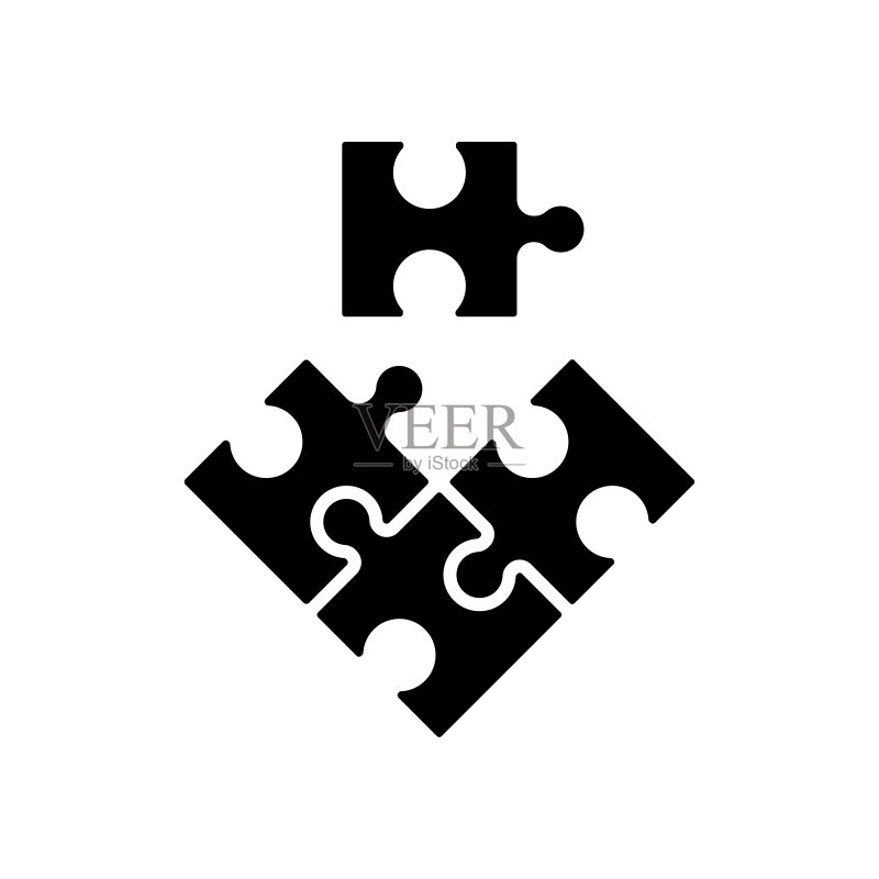 拼图图标设计矢量模板图标素材