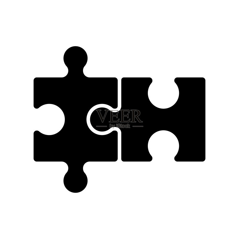 拼图图标设计矢量模板图标素材
