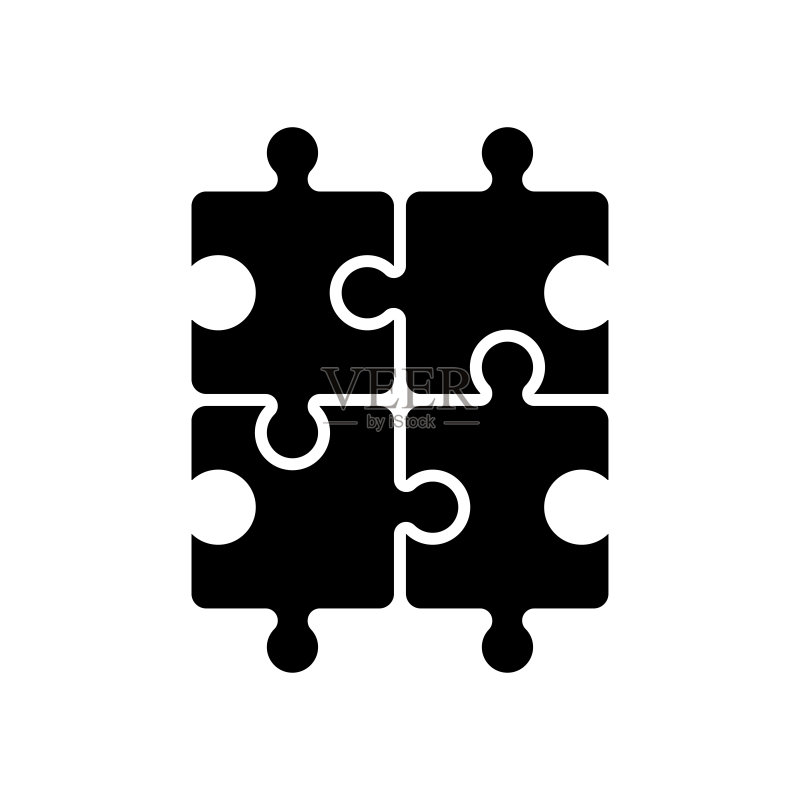拼图图标设计矢量模板图标素材