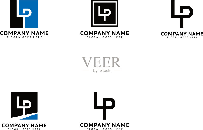 LP字母Logo模板设计图标素材