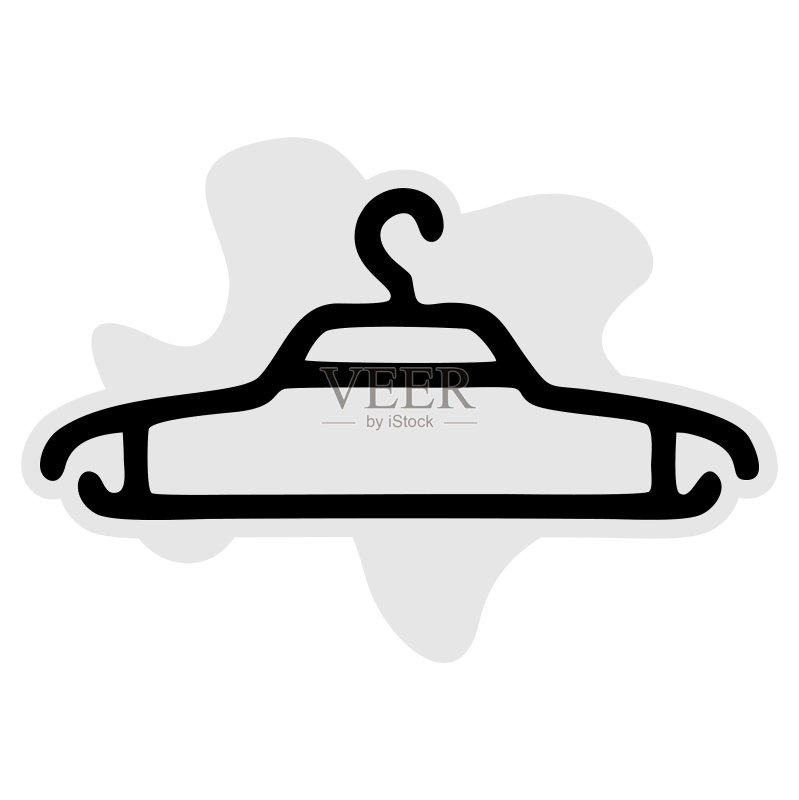 服装和衣柜的衣架线条图标图标素材