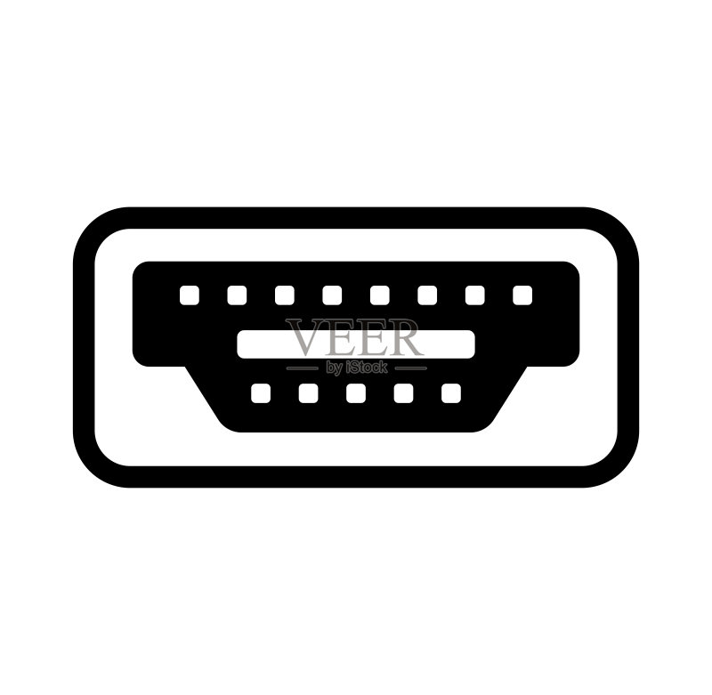 HDMI线缆插头矢量图标图标素材