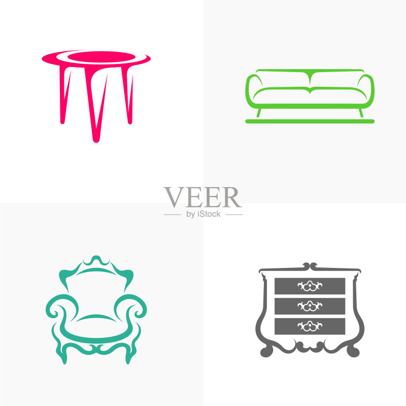 家具Logo设计模板符号图标素材