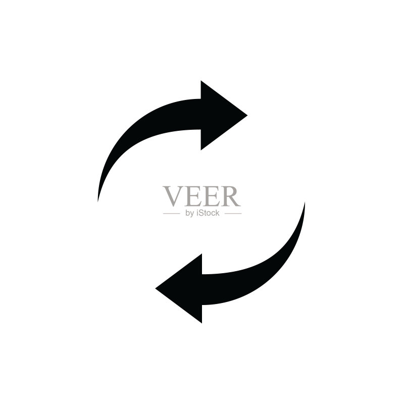 旋转箭头图标。重新加载圆形符号图标素材