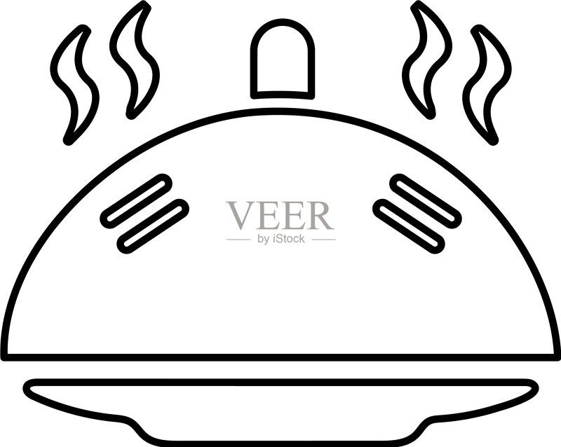 餐厅服务线性图标轮廓(隔离背景)图标素材
