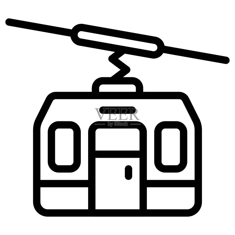 高空缆车图标,交通相关矢量素材图标素材