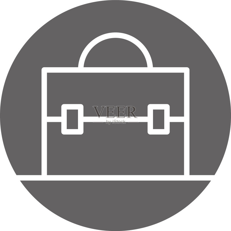 商务公文包块状线条图标图标素材