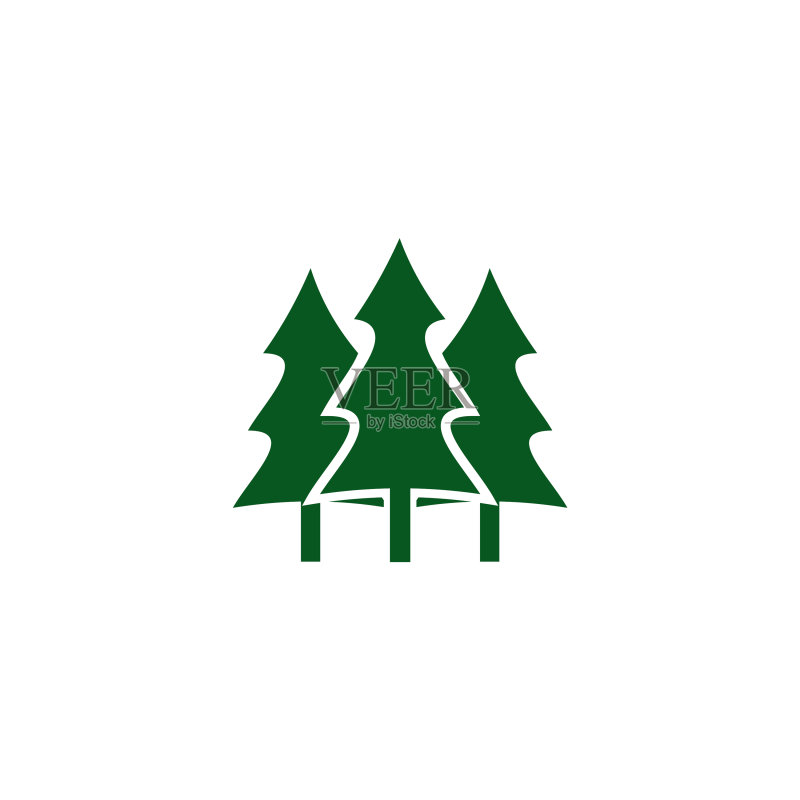 松树Logo设计模板图标素材