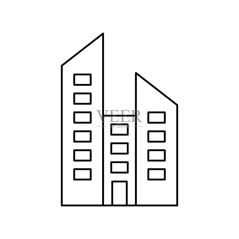 建筑线条图标图标素材