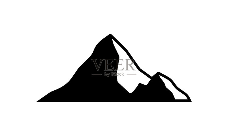 山脉剪影图标或logo矢量素材图标素材