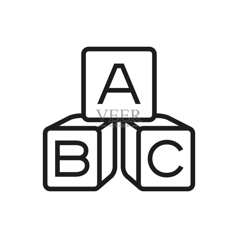 字母积木图标图标素材