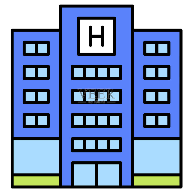 与夏季假期相关的酒店图标图标素材