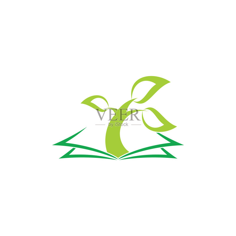 书籍树木生物学符号图标素材