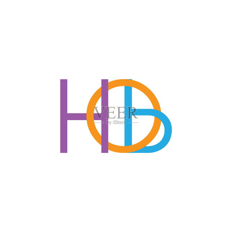 HB字母链接环Logo图标素材