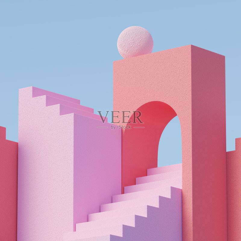 3d渲染白色背景飞行几何形状。透明的玻璃圆筒和管在混沌运动。简单时尚的设计用于促销或产品展示。最小的横幅模型。正版图片素材