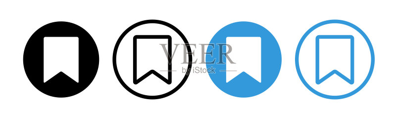 白色背景上的书签矢量图标图标素材