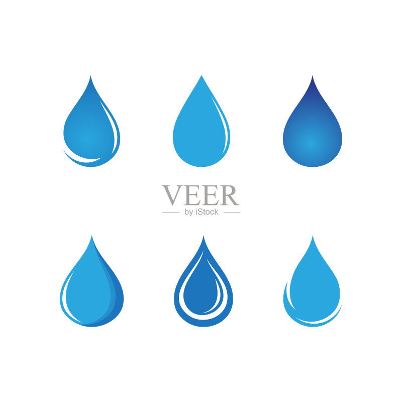 水滴logo模板图标素材