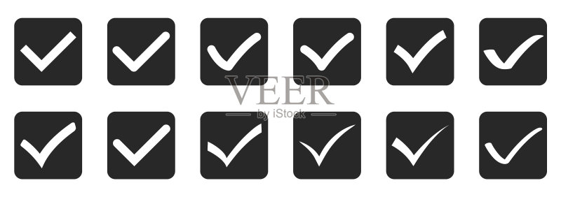 复选标记图标批准图标合集图标素材