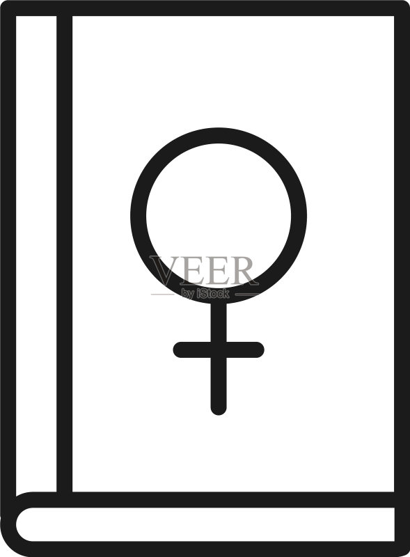 女权主义运动标志:性别符号书籍女性图标素材