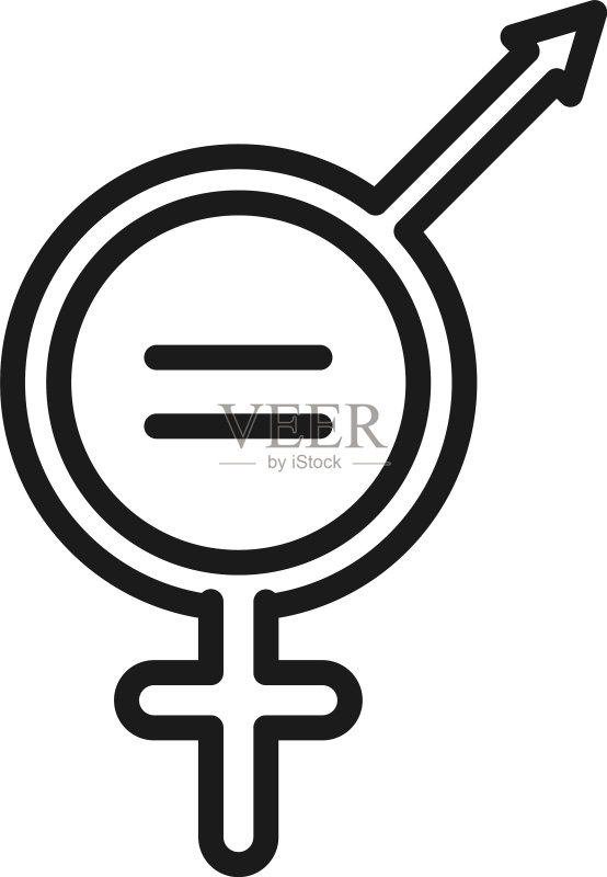 女性主义运动标志,性别平等象征图标素材
