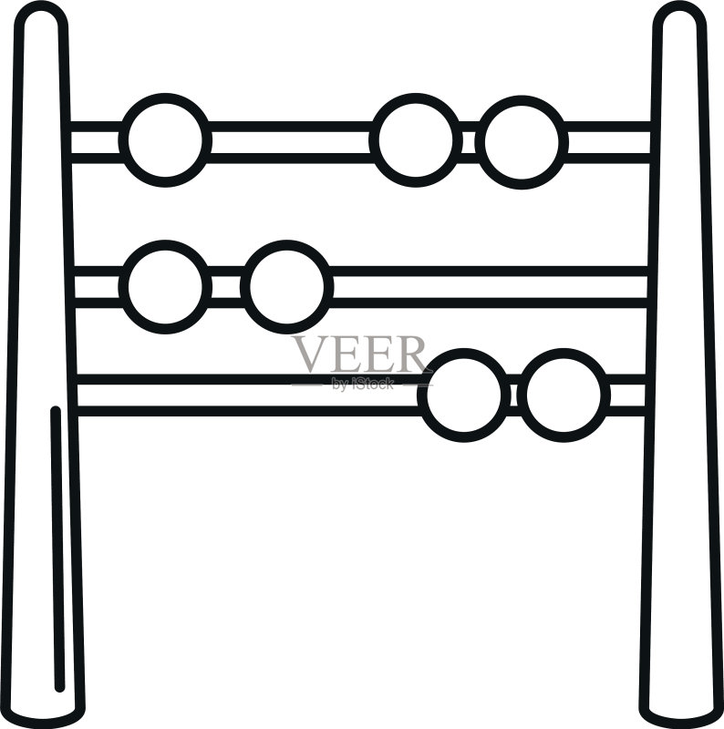 返校季算盘教具图标素材