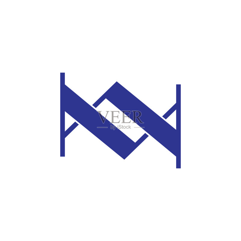 抽象字母MA链接几何标志图标素材
