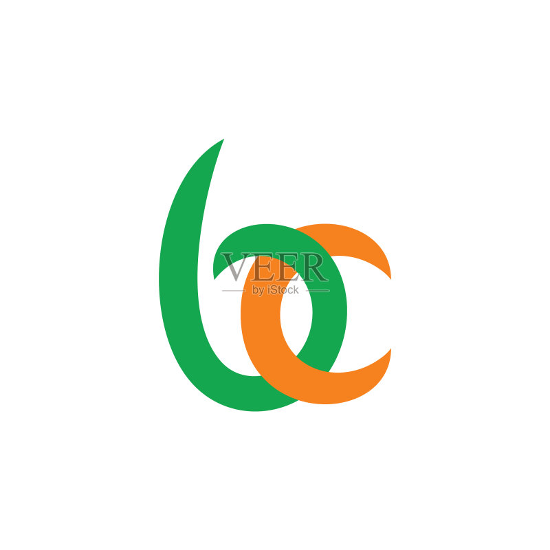 字母BC简单链接logo图标素材