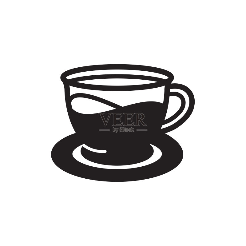 时尚扁平风饮品玻璃杯、茶杯图标图标素材