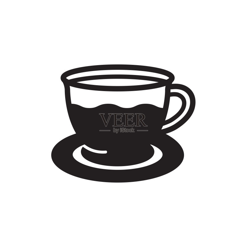 时尚扁平风饮品玻璃杯、茶杯图标图标素材