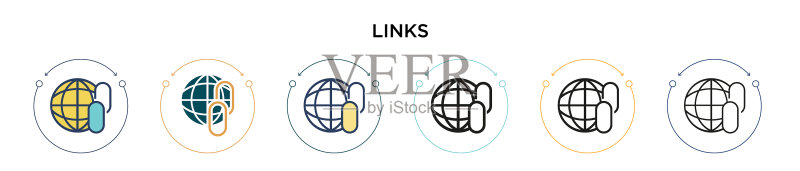 细线条链接图标图标素材