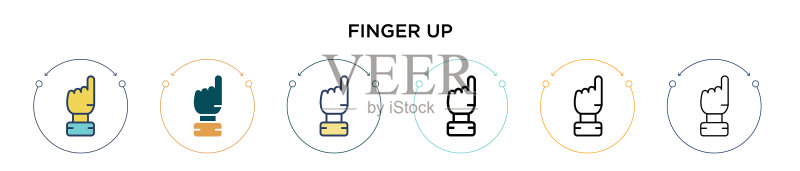 竖起手指图标;填充描边图标素材