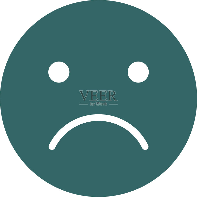 不高兴的表情符号彩色图标图标素材