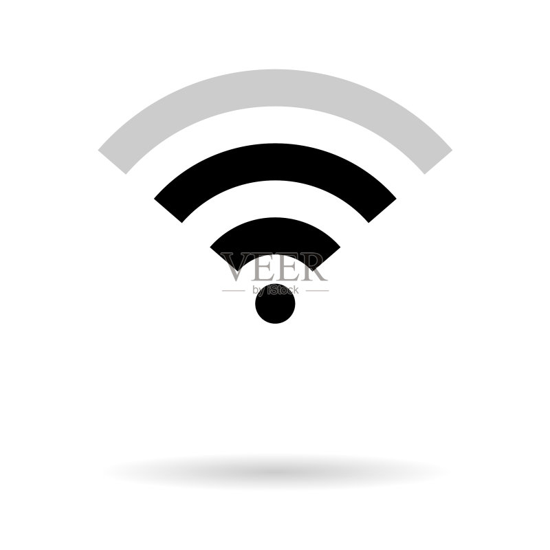 Wi-Fi网络信号无线连接图标素材
