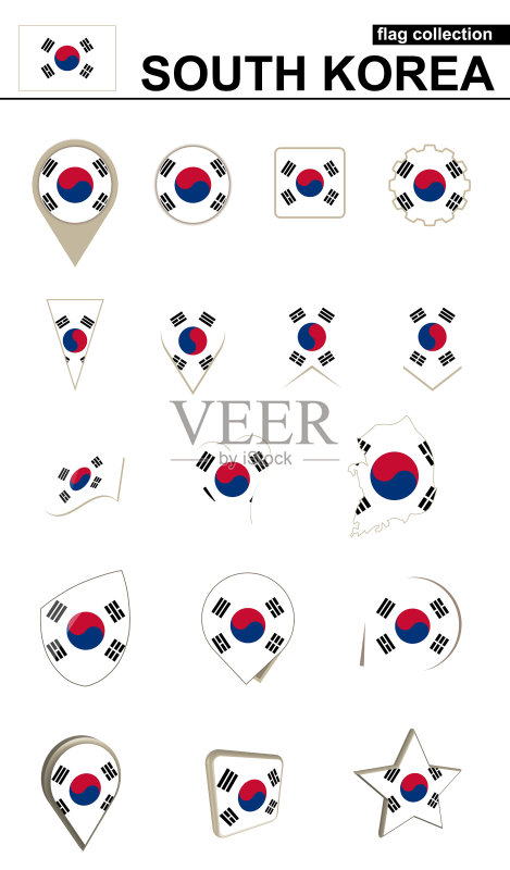 韩国国旗设计素材图标素材