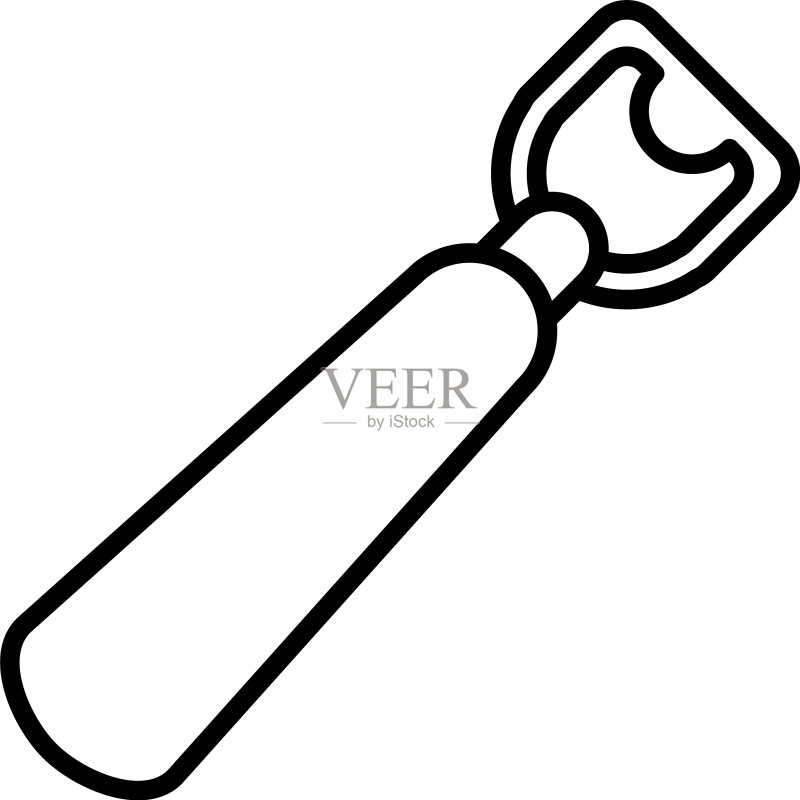 线条风格开瓶器图标图标素材