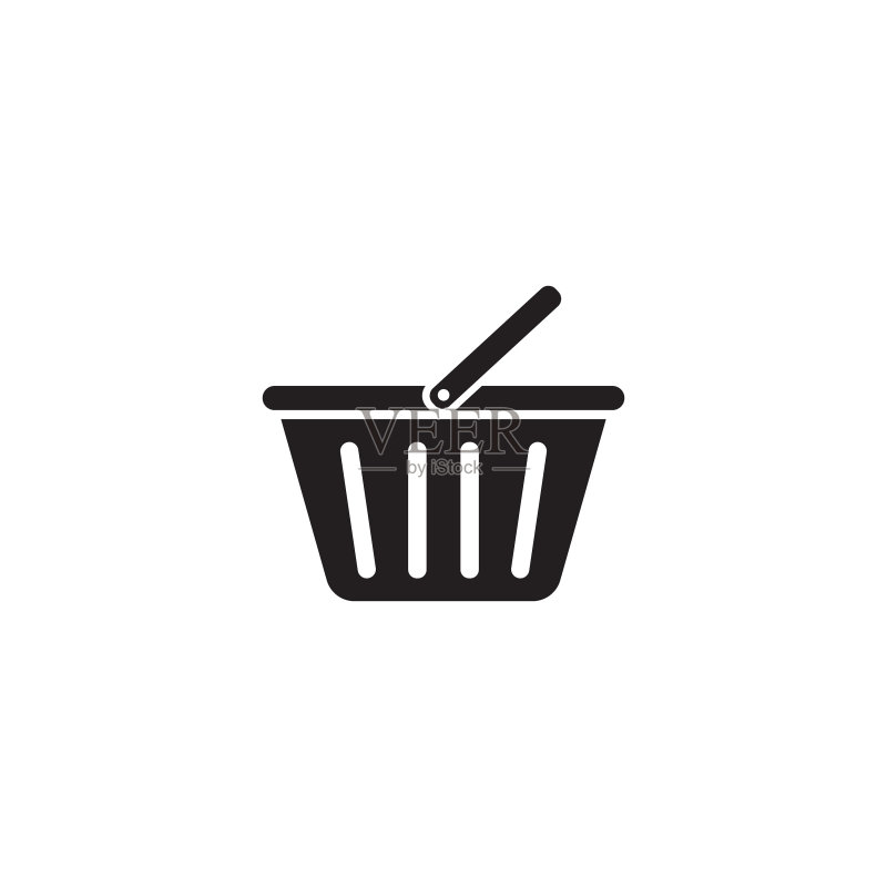 购物篮商店和购物车Logo模板图标素材
