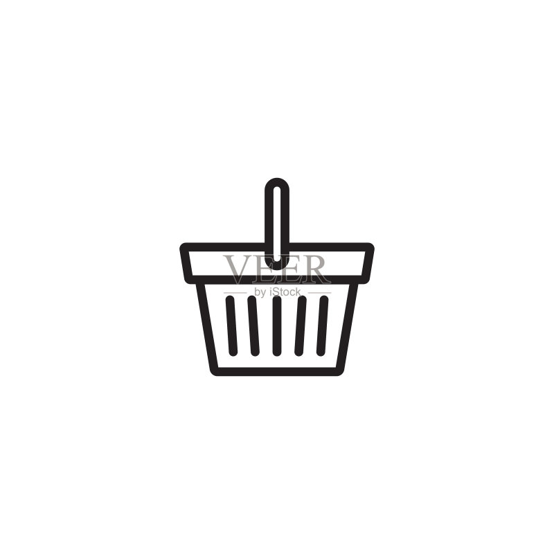 购物篮商店和购物车Logo模板图标素材