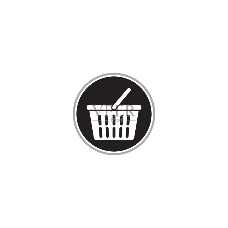 购物篮商店和购物车Logo模板图标素材
