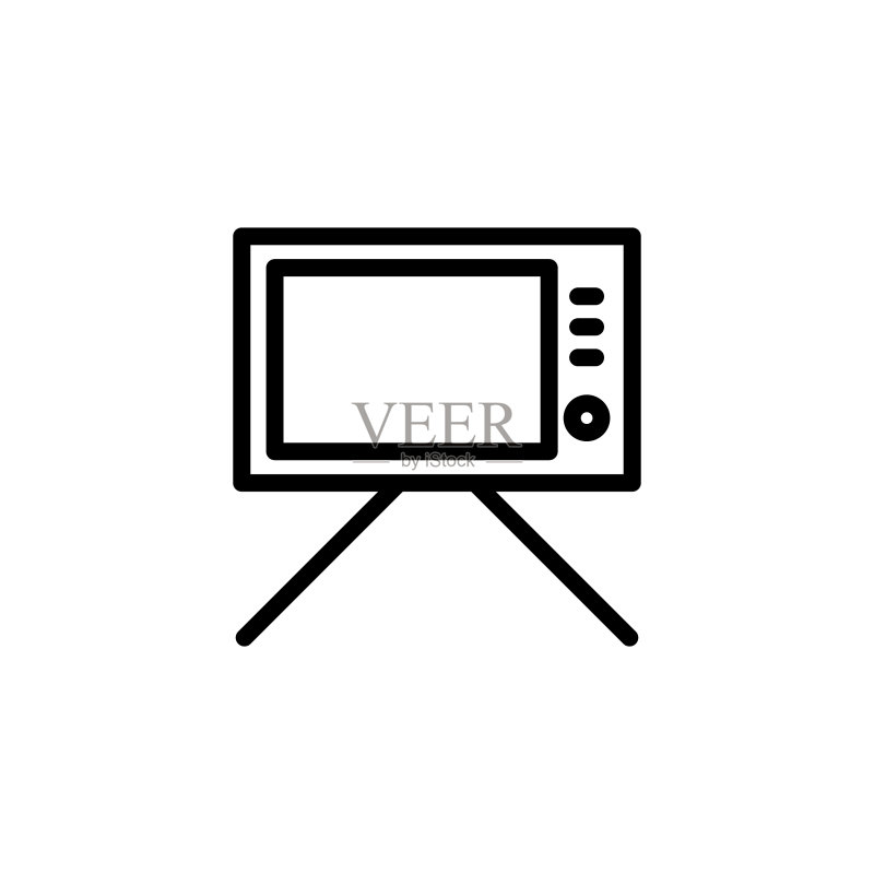 经典电视线条图标设计模板图标素材