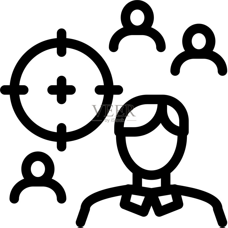 经理瞄准目标图标轮廓图标素材