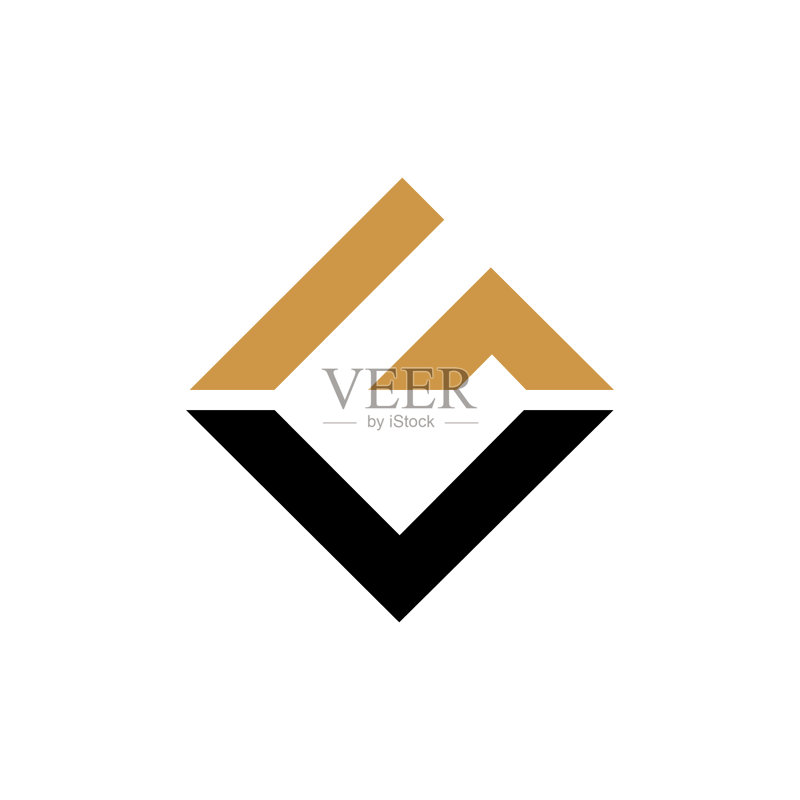 首字母VG或GV logo设计模板图标素材