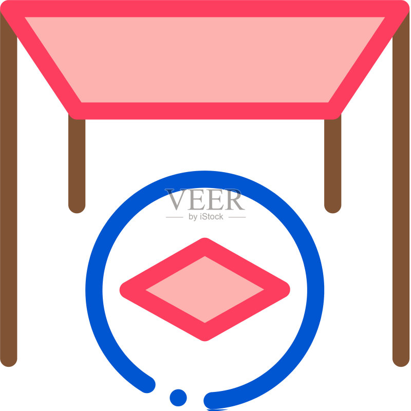 哑光帆布拉伸天花板图标轮廓图标素材