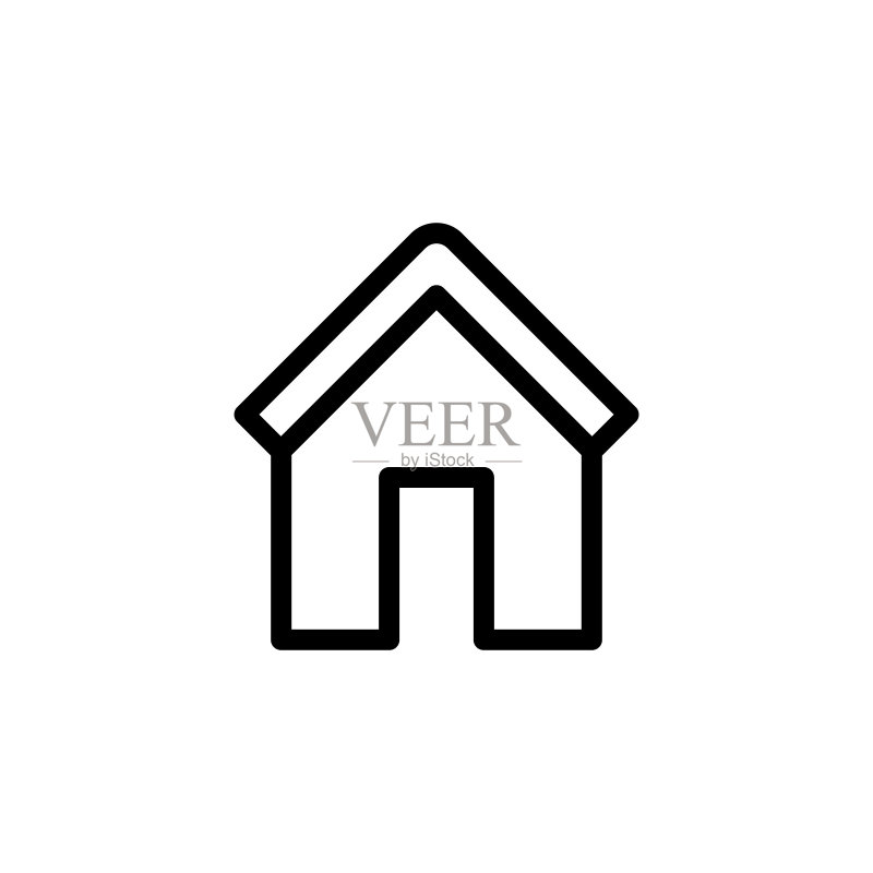 Home Logo图标矢量设计插图。住宅标志设计理念为住宅、房地产、建筑、公寓、建筑及建筑企业。现代家居设计的标志,图标,品牌。.图标素材
